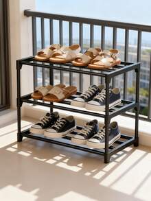 Kệ để giày tiết kiệm không gian 2 tầng - Kệ để giày dép, bốt, trang sức, đồng hồ đa năng bằng kim loại và nhựa - Thiết kế nhỏ gọn chắc chắn, thích hợp cho lối vào, tủ quần áo, không gian nhỏ, nơi cất giữ giày dép - Nhiều màu - Xem 1