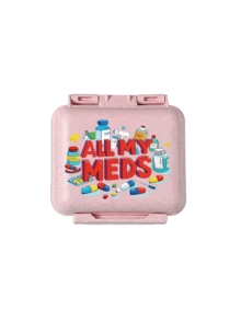 Mini 6-Compartment Portable Pill Box, 6-Slot Small Pill Box, Pink Small Pill Box (With "Medicine" Letter), 6-Day Pill Box, Letter Travel Pill Box, 6-Compartment Portable Pill Box, Daily Vitamin Pill Box, Wallet-Style Small Pill Box, Letter Pendant Storage Box, Earring, Ring, Jewelry Storage Box, Essential For Dorm, Home, Travel - Multicolor - View 10