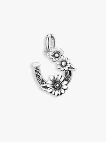 1pc Minimalist & Unique 925 Sterling Silver Vintage Horse Shoe Flower Pendant, Delicate Gift, Essential For Christmas DIY Pendant, Exquisite Jewelry Gift For Men And Women - Style 3 - View 9