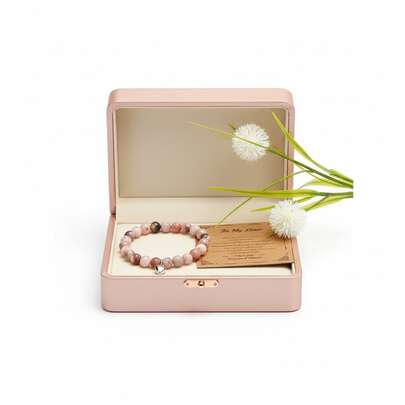 Best Mom Ever Natural Stone Gift - Sentimental Mothers Day/Birthday Decor - From Daughter/Son/Grandma/Sister Beige/Gray/Pink