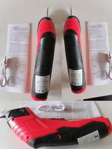 电动布料剪剪 - USB充电式手持电动工具，可轻松精准地剪裁衣物、纸板、地毯和各种布料 - 多功能塑料设计，符合人体工学的手柄，适用于剪裁布料、地毯、皮革、纸张、植物等。便携易充电。DIY