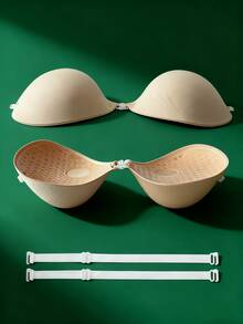 Silicone Invisible Bra Straps - Reusable, Self-Adhesive Padded Design For Maximum Support, Hand Washable, Comfortable, Soft, And Breathable, Seamless Underwear And Women's Accessories - Perfect For Low-Back Styles. - Nhiều màu - Xem 1