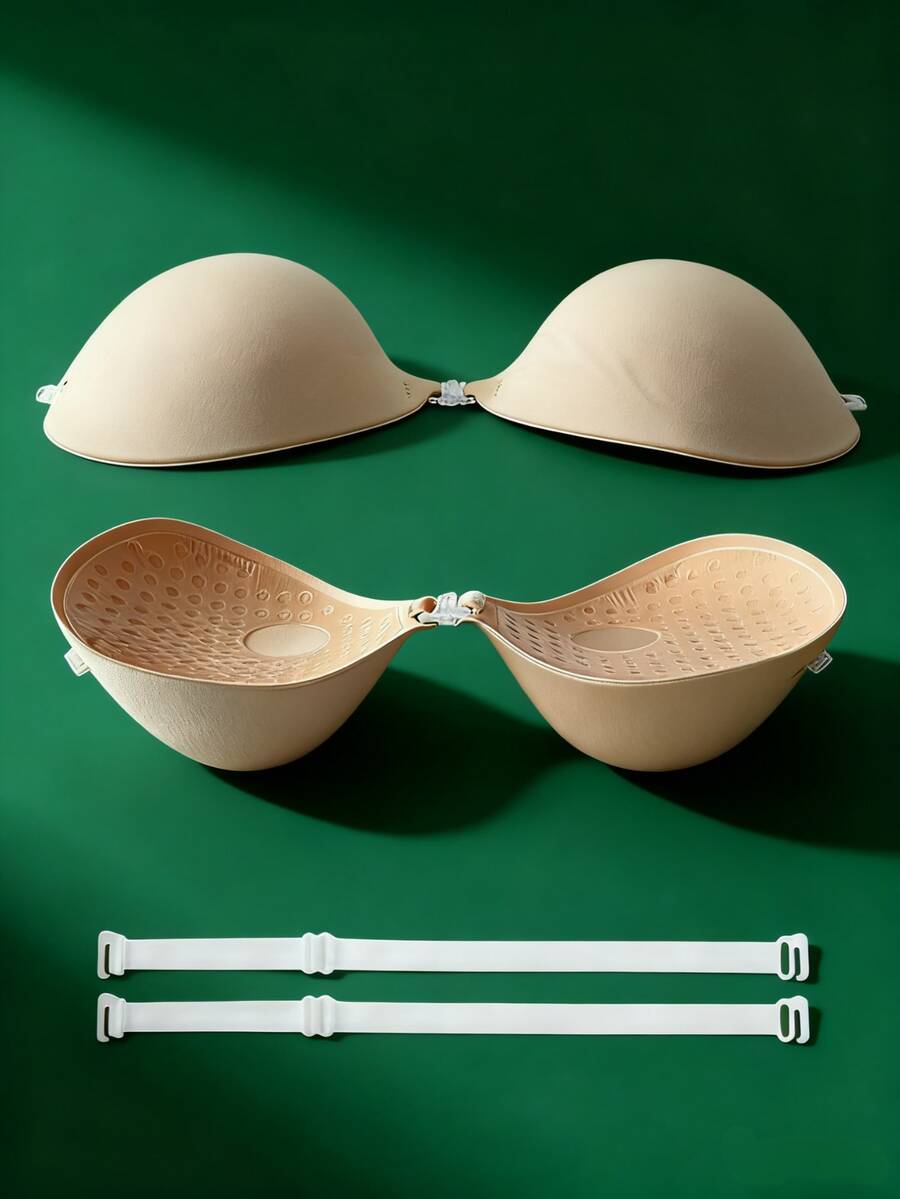 Silicone Invisible Bra Straps - Reusable, Self-Adhesive Padded Design For Maximum Support, Hand Washable, Comfortable, Soft, And Breathable, Seamless Underwear And Women's Accessories - Perfect For Low-Back Styles. - Nhiều màu - Xem 1