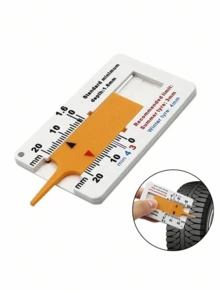 Tire Tread Depth Gauge 0-20mm Portable Car Wheel Tire Depth Gauge Tool Tire Wear Gauge Tread Checker For Car Truck Motorcycle,Plastic Tread Gauge 0-20MM Vernier Depth Caliper Tire Tread Depth Gauge Portable Tread Sheet - Multicolor - View 3