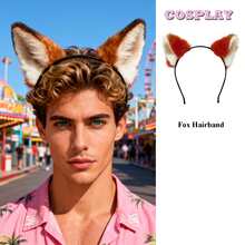 两件套朱迪·霍普斯度假粉色服装套装，包含可活动的兔耳朵和尾巴、太阳镜和头箍 - 官方兔耳朵头饰，毛绒兔耳朵头箍，适合动漫展、主题派对和情人节服装 - 彩色 - 查看 7