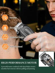 LQT 1件/2件/3件套专业理发器和胡须修剪套装，男士无线电动理发器，USB充电和数字显示，男士理发工具，便携式电动剃须刀，家用理发用品，圣诞节爸爸礼物，男士礼物