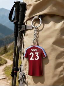 1/3/5件装定制足球球衣钥匙扣，可定制姓名或号码，2026世界杯主题亚克力钥匙扣，送给足球迷的小礼物，适合作为节日礼物、球迷礼物或装饰挂件，可定制钥匙扣，可用作定制礼物、定制背包装饰、学习用品、情人节礼物（男女皆宜）、纪念品、精致配饰挂件，送给朋友、家人、情侣、学校、家居装饰、房间装饰 - 彩色 - 查看 10