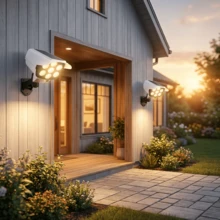 2pcs Solar Outdoor Wall Lights,Outdoor LED Solar Street Light. It Comes With A Remote Control And Motion Sensor For Home Decoration, Garden, Street, Terrace And Garage. IP65 Waterproof LED Garden Patio Deck Fence Decorative Solar Wall Lamps - White - View 3