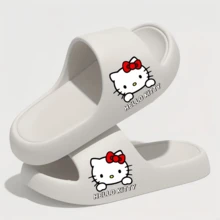 Sanrio 1双Hello Kitty EVA拖鞋 - 可爱卡通设计女士厚底凉鞋，柔软舒适，夏季户外人字拖，防滑室内/室外鞋（多种颜色可选）