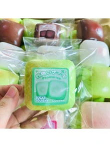 Hawaii Mini Squishy Cake, Slow Rebound Stress Relief Soft Delicate Creative Fidget Toy, Relaxation Gift, Birthday Present, Prank Toy - Multicolor - View 7