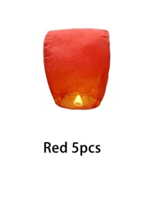 3/5/10/20/50 قطعة من فوانيس الأمنيات الورقية/فوانيس السماء/فوانيس الأمنيات، مصنوعة من مواد مقاومة للاشتعال بشكل بيضاوي، أكثر أمانًا للاستخدام.