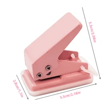 2个迷你打孔器和活页环，办公学习单孔小型打孔器装订环活页环打孔纸张文具纸，学生用品