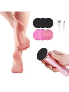 无绳电动磨脚器，可充电手持式去茧器，配备3个替换磨头和3张砂纸，多功能个人磨脚器，便携式足部磨平设备，适用于家庭和美甲沙龙去除老茧，足部护理工具，可去除厚硬老茧和皲裂的脚后跟，是送给妻子、丈夫和女性朋友的完美礼物。 - 彩色 - 查看 16