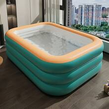 Extra Large 3-Tier Inflatable Swimming Pool, Foldable & Portable, Summer Water Park, Thick & Sturdy, Spacious, Suitable For Indoor/Outdoor Use, Ideal For Patio And Backyard Entertainment. Perfect For Summer Pool Parties And Outdoor Leisure. Foldable Design | Family Gathering Essential, Great Gift For Loved Ones. (Pump Not Included) - Multicolor - View 3