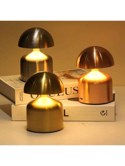 Wireless Touch LED Mushroom Lamp - Dimmable 3-Color Bedside Table Lamp, Rechargeable Night Light, Suitable For Bedroom, Living Room, Home Decor And Gifts
