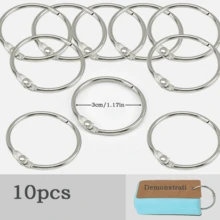 2个迷你打孔器和活页环，办公学习单孔小型打孔器装订环活页环打孔纸张文具纸，学生用品