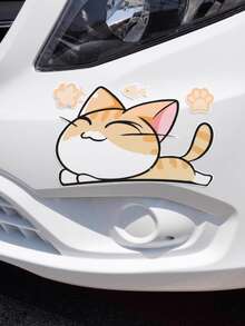 这款外星人主题高反光车贴，融合了和平标志和未来主义奇幻元素，采用优质乙烯基材料制成，防水防晒，为您的爱车增添前卫艺术气息。它是夜间行车安全的守护者。防水车贴，汽车配件 - 彩色 - 查看 4