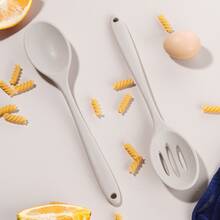 Keidason 1/2 Cuchara de mezcla grande de silicona, cuchara para ensalada, resistente al calor, utensiio de cocina - Negro - Ver 17