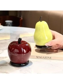 New Apple & Pear Shaped Cotton Swab Holder, High Cost-Effective, Cute Creative Design, Quality Toothpick & Cotton Swab Storage Box - Multicolor - View 5