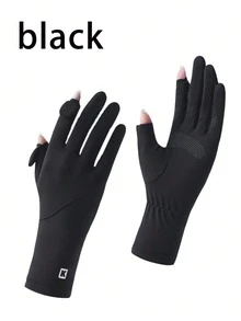 1 Pair UPF50+ Driving Gloves, Women's Thin Anti-UV Gloves For Driving, Anti-Slip, Touchscreen Compatible, Breathable Sun Protection
