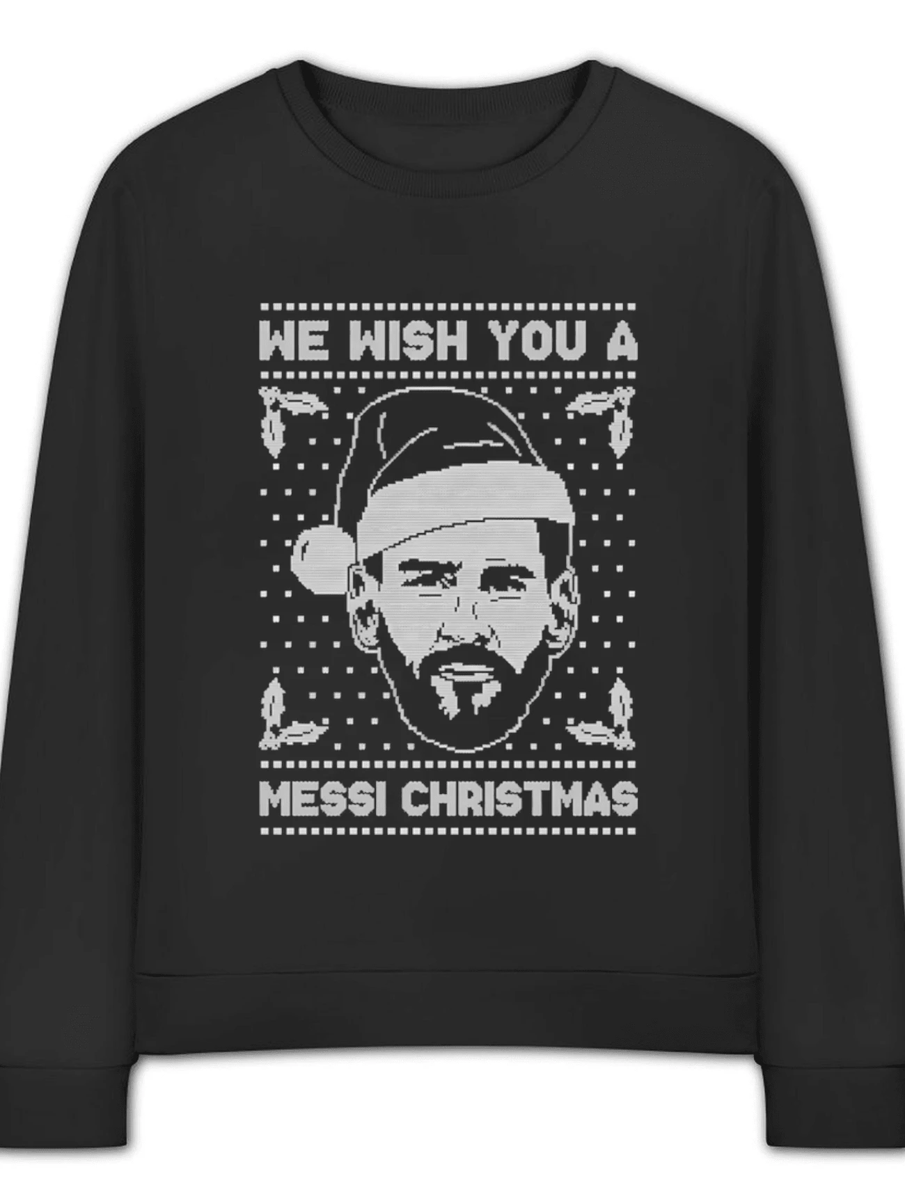 We Wish You A Christmas Jumper Sweater Sweahirt Kids Adul Xmas Funny Argentina Football Wo - 黑色 - 查看 1