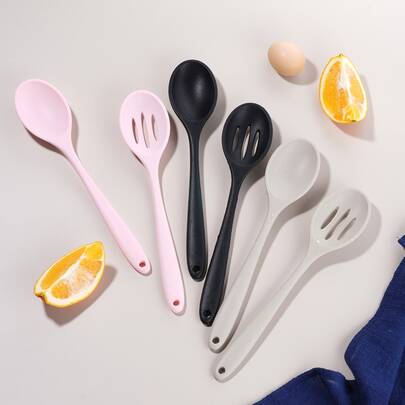 Keidason 1 /2 Large Silicone Mixing Spoon, Salad Spoon, Heat Resistant, Cooking Utensil