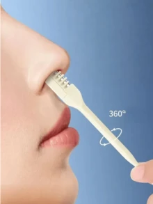 4pcs Bestselling Dual-Head Nose Hair Trimmer Set, Manual Cleaning, Can Trim Ear Hair, 360-Degree Rotating Nose Hair Trimmer, Unisex Design, Essential Personal Care Tool - Light Yellow - View 1