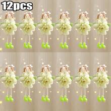 12pcs In Spring, You Can Use Playful Artificial Flower Fairy Pendants. DIY Decorative Flower Fairy Pendants For Indoor And Outdoor Bedrooms And Gardens, Wedding Decorations, And Festival Decorations. They Are Very Suitable For New Year, Easter, Valentine's Day, And Mother's Day To Welcome The Arrival Of Spring - Multicolor - View 9