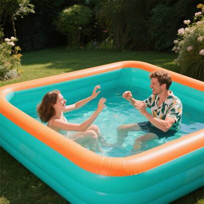 One Extra-Large 3-Tier Inflatable Swimming Pool, Foldable And Portable Summer Water Park, Reinforced And Thickened, Spacious, Suitable For Indoor/Outdoor Use, Patios, And Backyard Entertainment. Perfect For Summer Pool Parties And Outdoor Recreation. Summer Fun | Foldable Design | A Must-Have For Family Gatherings, A Great Gift For Relatives And Friends. (Pump Not Included)