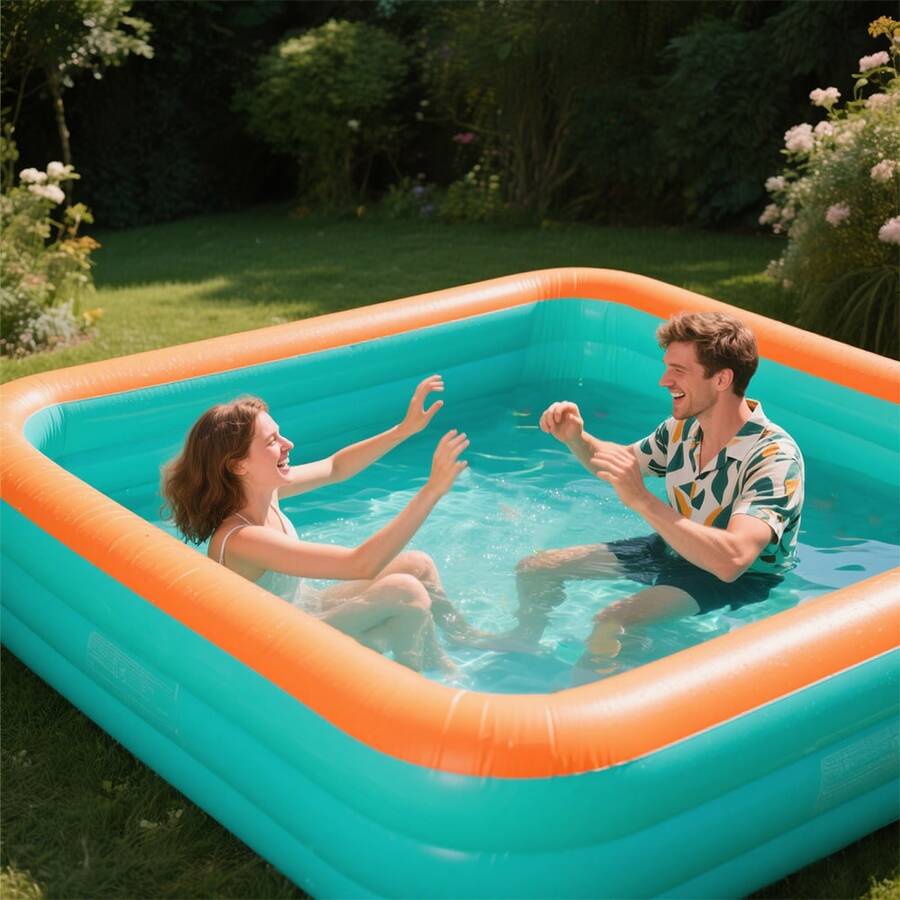 Extra Large 3-Tier Inflatable Swimming Pool, Foldable & Portable, Summer Water Park, Thick & Sturdy, Spacious, Suitable For Indoor/Outdoor Use, Ideal For Patio And Backyard Entertainment. Perfect For Summer Pool Parties And Outdoor Leisure. Foldable Design | Family Gathering Essential, Great Gift For Loved Ones. (Pump Not Included)
