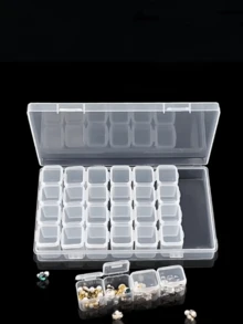 1個 56格/28格/4格迷你塑膠收納盒附大容量容器、透明蓋，適用於珠子、耳環、戒指、美甲用品、手工藝品、珠寶收納盒，母親節/生日禮物 - 彩色 - 查看 5