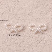 25/75/150 piezas Lazo, perlas artificiales de marfil decoración de lazo para el cabello para decoración de boda DIY, decoración diaria, material DIY para pasador de pelo, suministros de joyería DIY, productos hechos a mano