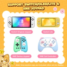 IINE Silicone Joystick Caps For Switch 1 / OLED/ Lite Joypad, Thumb Grip, Cover Protective, Joypad Thumb Joystick Rocker Cover Caps, Cute Game