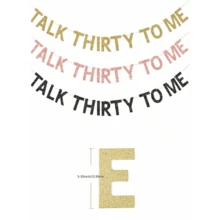 Talk Thirty To Me" Glitter Gold Banner - Funny 30th Birthday Party Decoration For Men Women | Adult Birthday Supplies - Multicolor - View 5