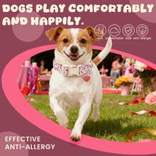 Collar de perro elegante con diseño de cola para el Día de San Valentín, collar ajustable para mascotas con hebilla de liberación rápida y forma de corazón rosa lindo - Rosa vieja - Ver 5