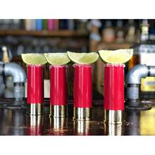 一套4个霰弹枪弹壳造型的烈酒杯，容量45毫升/1.5盎司，可用于盛装龙舌兰、伏特加、威士忌等利口酒，包括士兵造型和口红造型，Old South Brass品牌，原装12号烈酒杯，酒吧配件，新奇酒具，便携式烈酒杯，适合户外旅行、露营和狩猎。也适用于厨房、餐厅、酒吧、聚会、派对和节日庆典等场合。创意礼品套装，是烈酒爱好者的理想之选。 - 彩色 - 查看 8