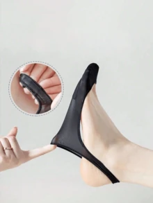 4双装女士浅口隐形袜 - 海绵加厚隐形船袜，防滑设计，适合搭配高跟鞋及其他服饰，春夏款