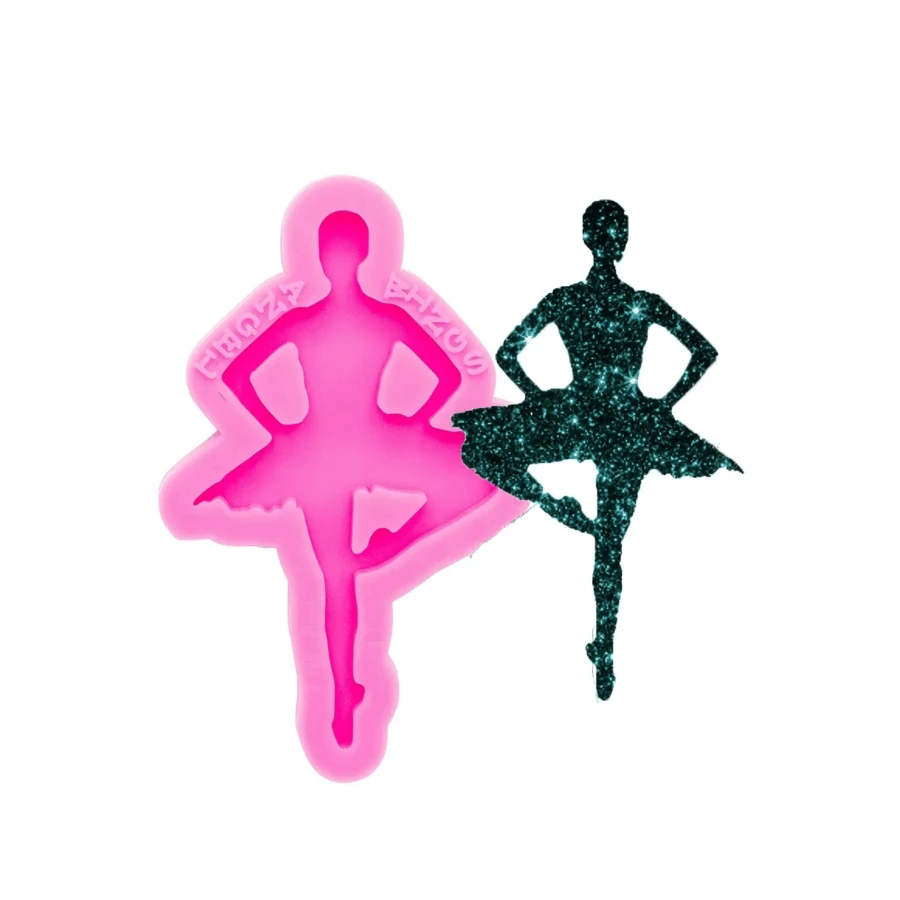 1pc Ballet Dancer Silicone Mold, For Making Crystal Epoxy Resin Keychains, Pendants, Charms, Soap Candle Crafts - Multicolor - View 1