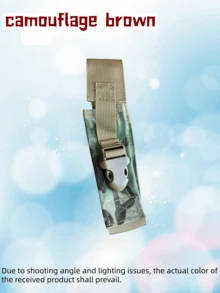 1pc Outdoor Hiking Camping Waist Hanging Flashlight Bag, Multi-Functional Baton Holster MP5 Storage Pouch, Tool Bag Included