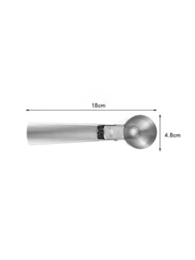 1/2 Pieces Stainless Steel Ice Cream Scoop, Sandblasted Fruit Scoop, Press-Type Ice Cream Scoop, Ice Cream Scoop, Hot Milk Baby Avocado Watermelon Scoop, Fruit Scooping Tool, Spring-Loaded Ice Cream Scoop, Ice Cream, Party, Dinner, Kitchen, Hotel, Cooking, Mother's Day Cuisine - Silver - View 15