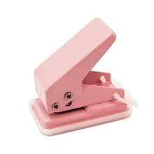 2个迷你打孔器和活页环，办公学习单孔小型打孔器装订环活页环打孔纸张文具纸，学生用品