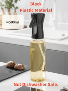 1pc Olive Oil Spray Bottle, Plastic Oil Sprayer Mister, Atomizer Bottle, Refillable And Reusable
