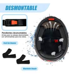 Casco para moto rebatible Mocoerl 903 Certificado Dot monocolor craneo talla SCasco para moto rebatible Mocoerl 903 Certificado Dot monocolor craneo - M - Ver 4