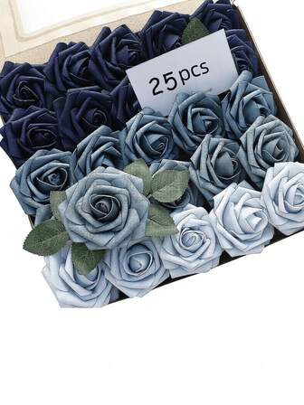 Bouquet Rose Reward Bride Carriage Returnl Industrial Ros Floroom Artificial Flowers 7/12/17/22/27pcs Real Looking Dusty Rose Colors Foam Fake Roses With Stems For DIY Marriage Wedding Bouquets Bridal Shower Centerpieces Floral Arrangements Party Tables Home Decorations (OPP Bag Packaging Excluding Box)