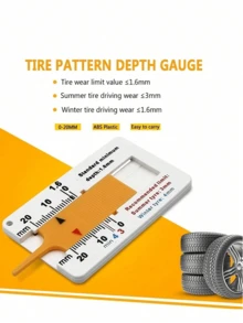 Tire Tread Depth Gauge 0-20mm Portable Car Wheel Tire Depth Gauge Tool Tire Wear Gauge Tread Checker For Car Truck Motorcycle,Plastic Tread Gauge 0-20MM Vernier Depth Caliper Tire Tread Depth Gauge Portable Tread Sheet - Multicolor - View 4