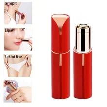 Women's Electric Facial Hair Remover & Epilator With LED Light - Portable, Lipstick-Sized, For Upper Lip, Chin, Face, Legs, Wireless Design For Travel & Home Use, Painless Hair Removal, Compact & Easy To Use, Precise LED Light (Batteries Required)