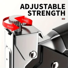 Heavy-Duty Four-In-One Multi-Function Stapler And Nail Gun - Features A Safety Lock, Requires No Electricity, Durable Metal/Plastic Construction, Ergonomically Designed, Compatible With T/U/I/P Staples. Suitable For Construction, Furniture Making, Home Renovation, DIY Home Decoration, Securing Materials