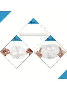 100 piezas de gorros de chef desechables - Elásticos y transpirables, cómodos de usar, adecuados para cocinar, procesar alimentos u uso hospitalario - Blancos, de tela no tejida, con banda elástica en la cabeza para asegurar un ajuste - Multicolor - Ver 4