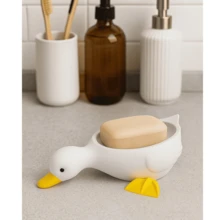 Decorative Duck And Swan Soap Dish, Bathroom And Gourmet Area Soap Holder - White - Swan - View 7