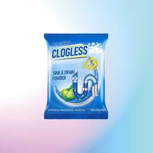 1/10袋管道疏通粉，适用于疏通排水管、马桶、厨房管道堵塞，含有氢氧化钠和铝粉。 - 粉狀 - 查看 11